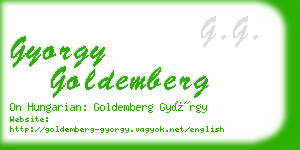 gyorgy goldemberg business card
